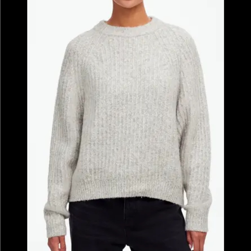 Madewell Light Gray Crew Neck Sweater